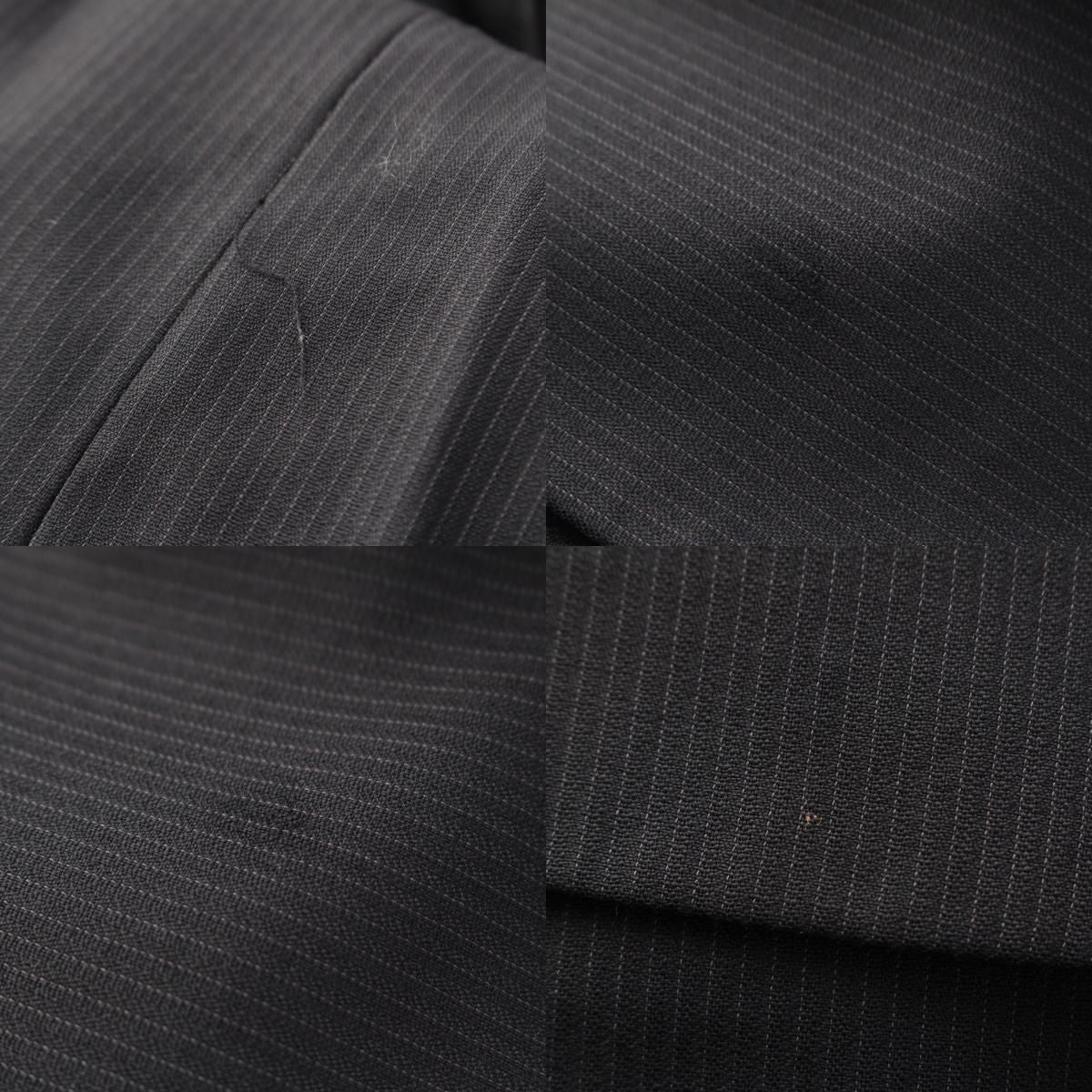 Saint Laurent Rive Gauche Tom Ford Era Wool Double Breasted Wide Lapel Stripe — view 8