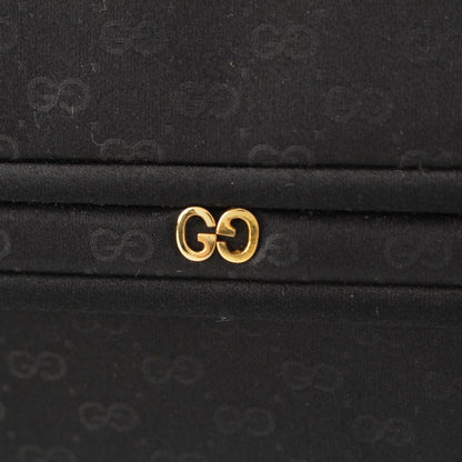Gucci Satin Leather Vintage GG Clutch Hand Pouch Black — view 5