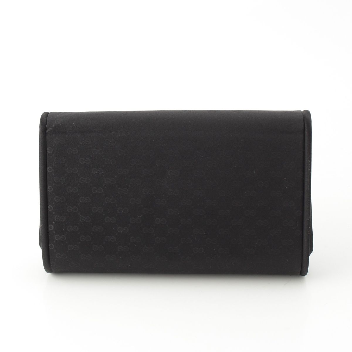 Gucci Satin Leather Vintage GG Clutch Hand Pouch Black — view 4