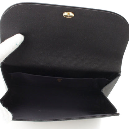 Gucci Satin Leather Vintage GG Clutch Hand Pouch Black — view 6