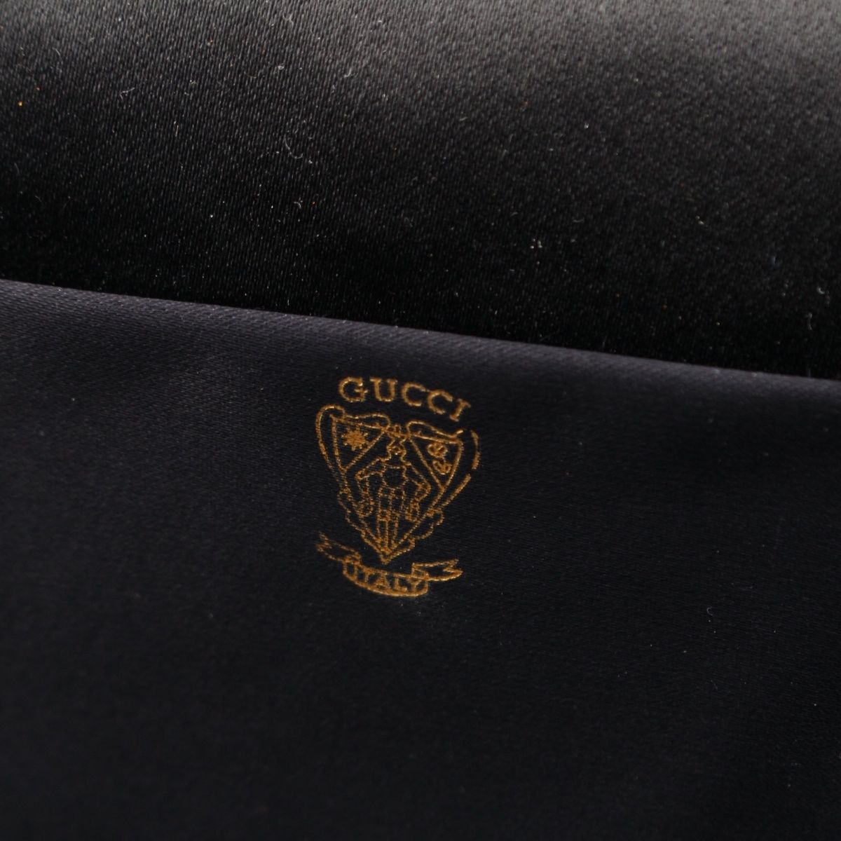 Gucci Satin Leather Vintage GG Clutch Hand Pouch Black — view 7
