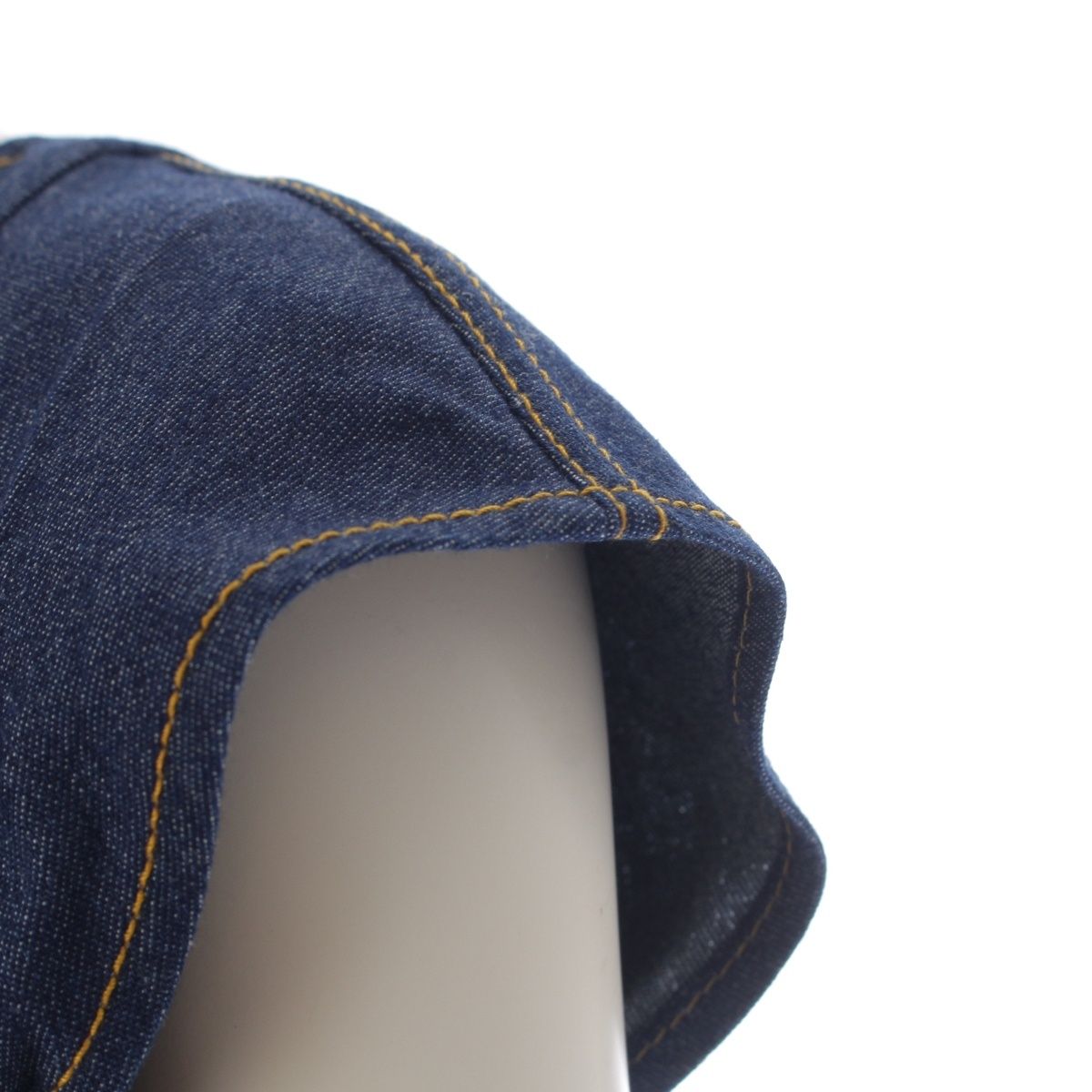 Dior Galliano Era Denim Stitch Dress Short Sleeve Indigo 40 — view 6