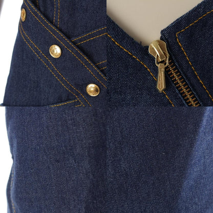 Dior Galliano Era Denim Stitch Dress Short Sleeve Indigo 40 — view 8