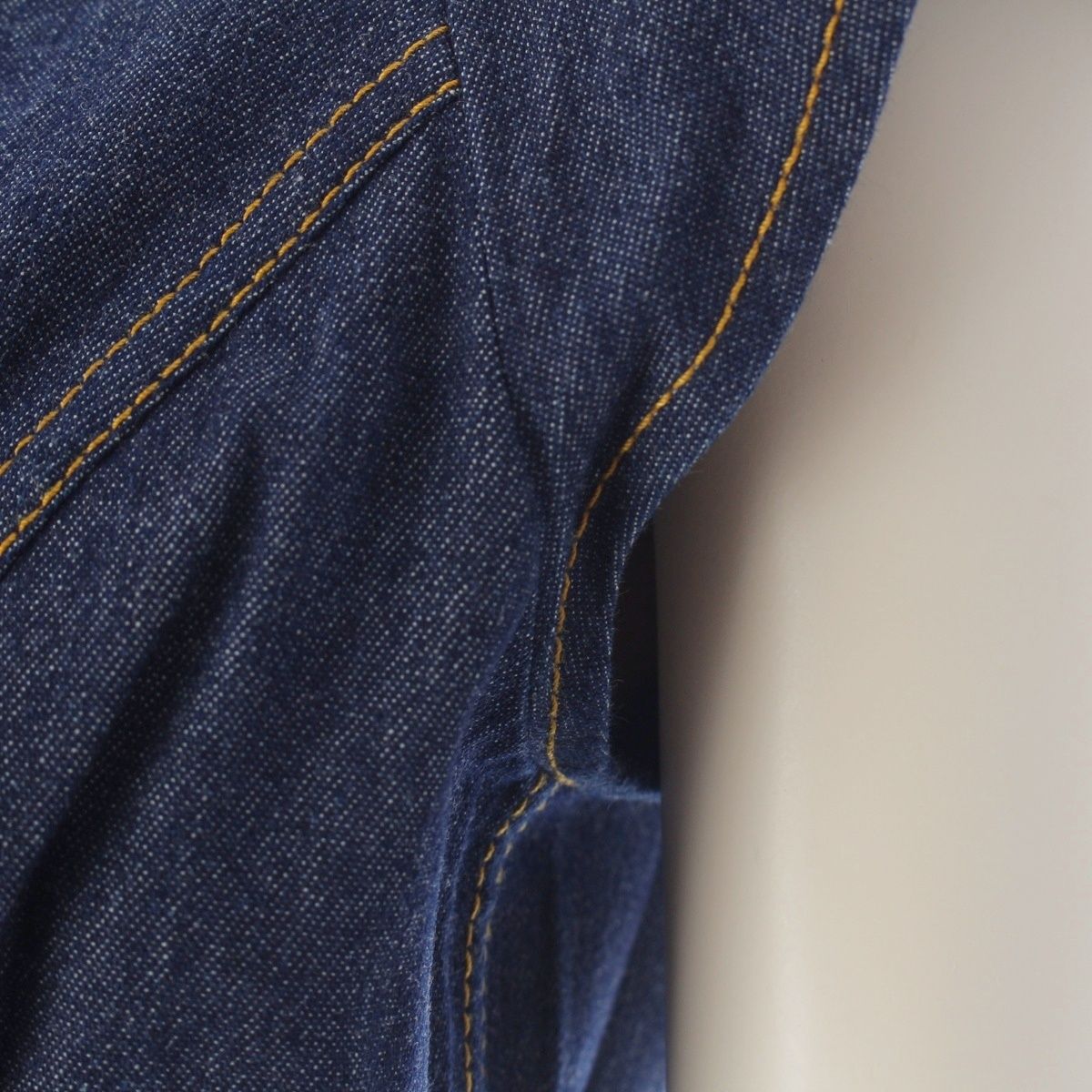 Dior Galliano Era Denim Stitch Dress Short Sleeve Indigo 40 — view 7