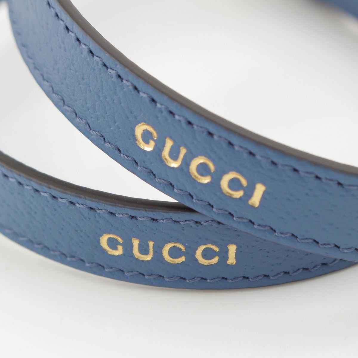 Gucci Leather Diana Handle Band Retainer Blue Shoulder Bag — view 4