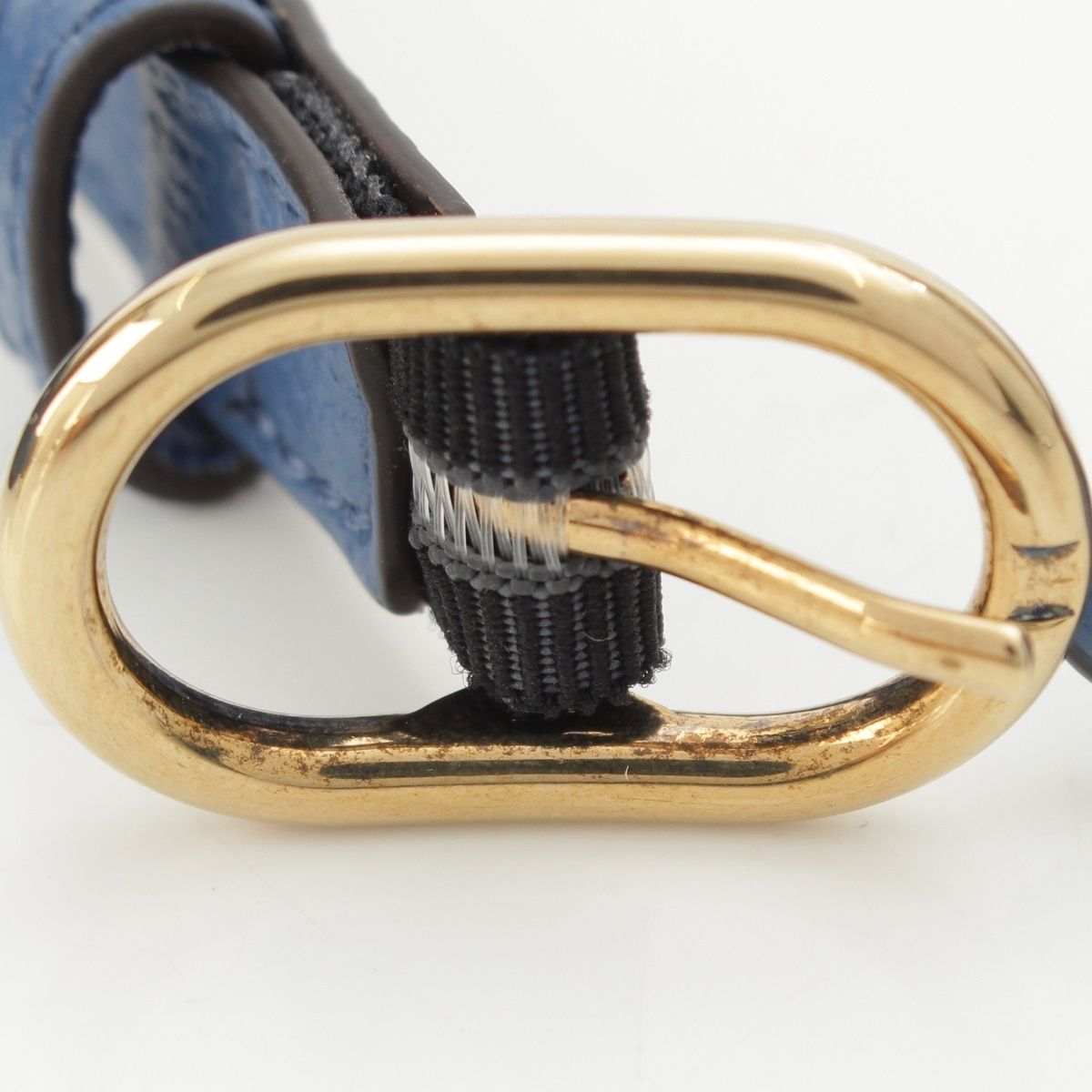 Gucci Leather Diana Handle Band Retainer Blue Shoulder Bag — view 7