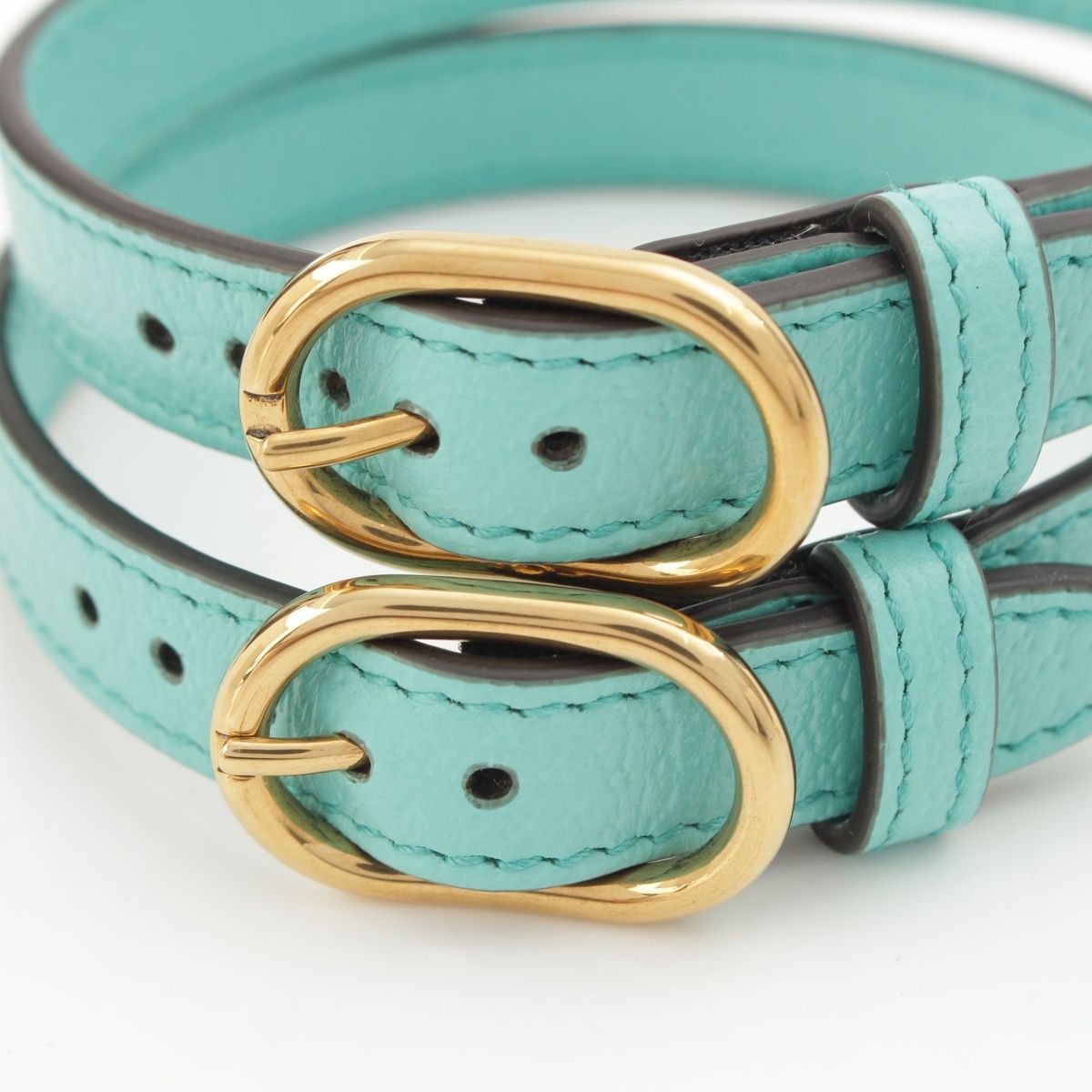 Gucci Leather Diana Handle Band Retainer Light Blue Shoulder Bag — view 3