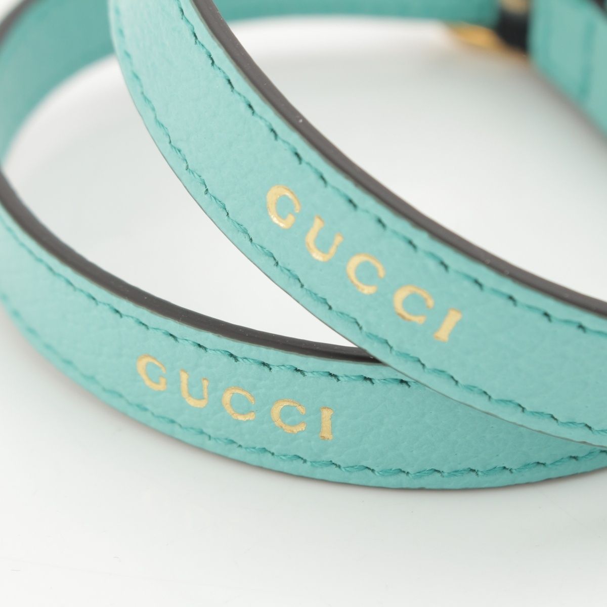 Gucci Leather Diana Handle Band Retainer Light Blue Shoulder Bag — view 4