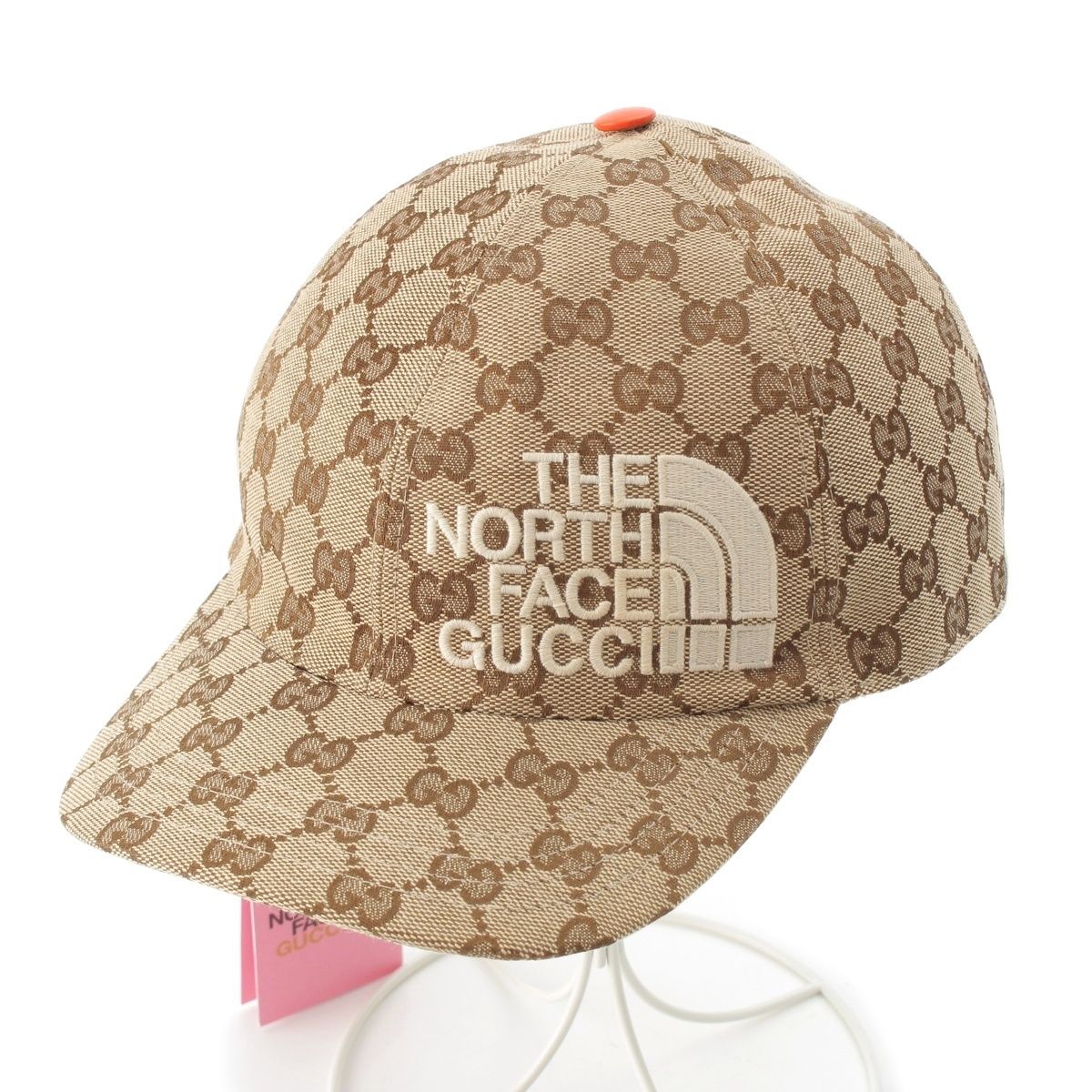 Gucci the North Face GG Canvas Cap Hat Beige XL
