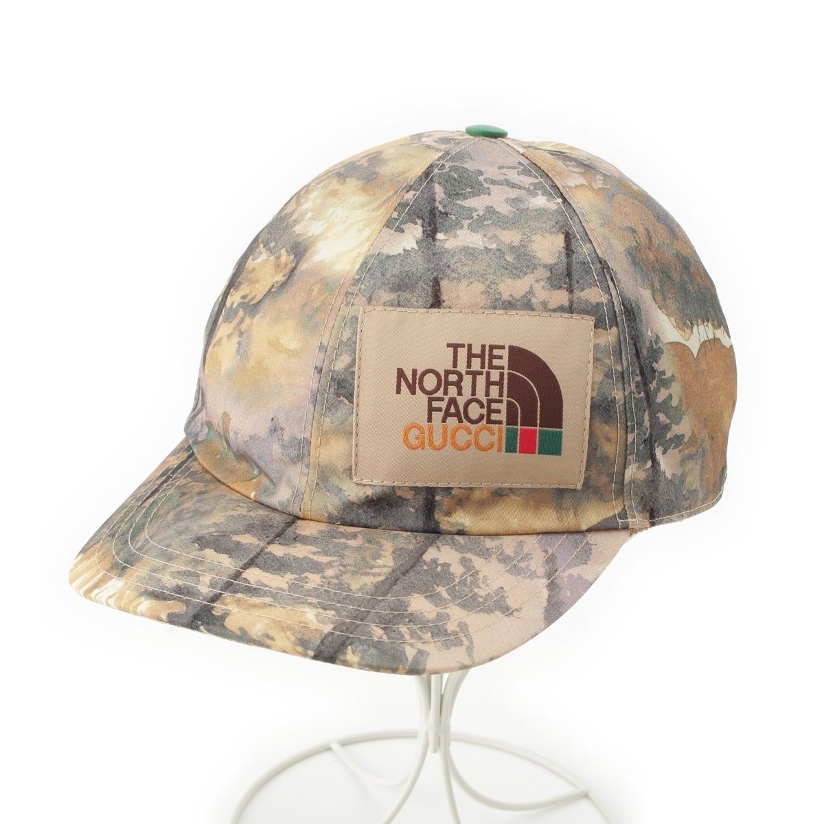 Gucci the North Face Nylon All Over Print Cap Hat Beige