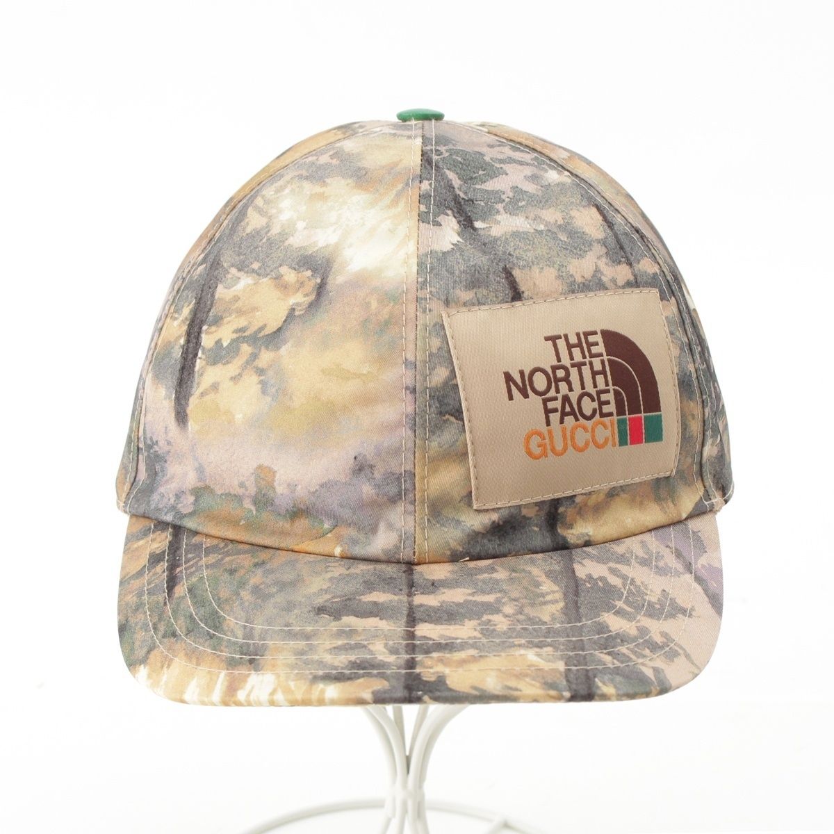 Gucci the North Face Nylon All Over Print Cap Hat Beige — view 2