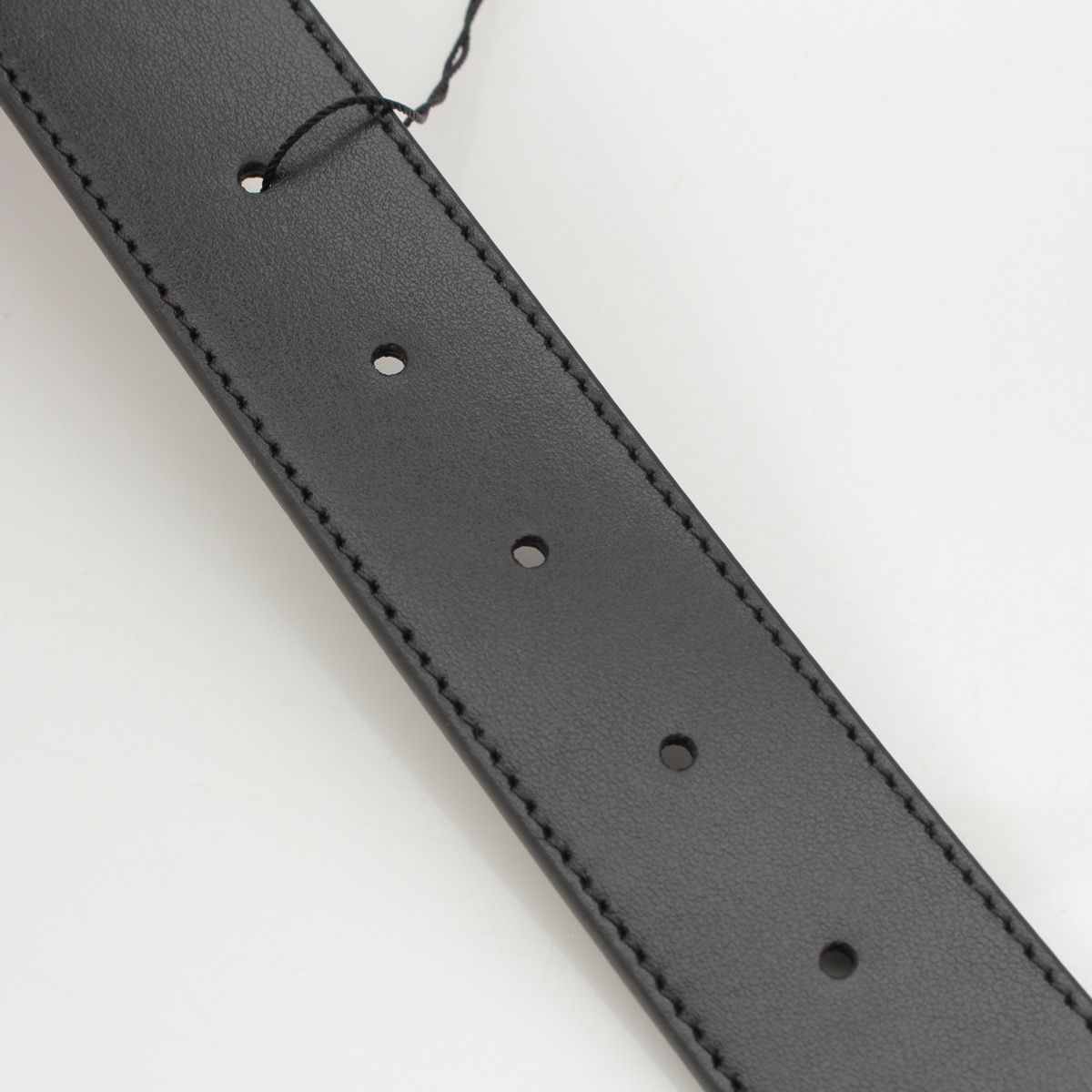 Gucci GG Supreme Canvas Leather Rectangle Buckle Reversible Belt Black — view 8