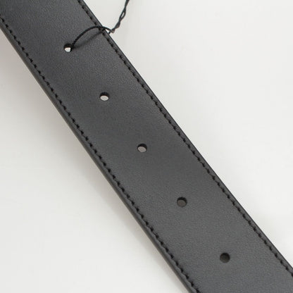 Gucci GG Supreme Canvas Leather Rectangle Buckle Reversible Belt Black — view 8