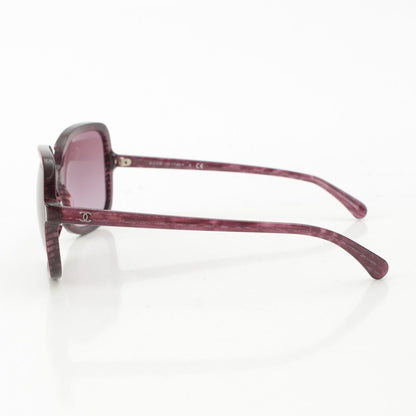Chanel Cell Frame Full Rim Wellington Sunglasses Purple Bordeaux Eyewear — view 2