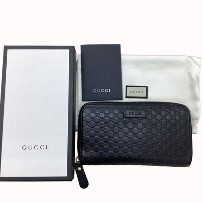 Gucci Wallet Micro Guccissima Black