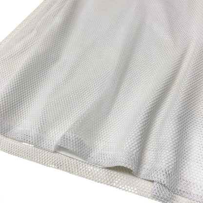 Moncler Mesh T-Shirt Logo Patch Layered Top White Polyester XS — view 5