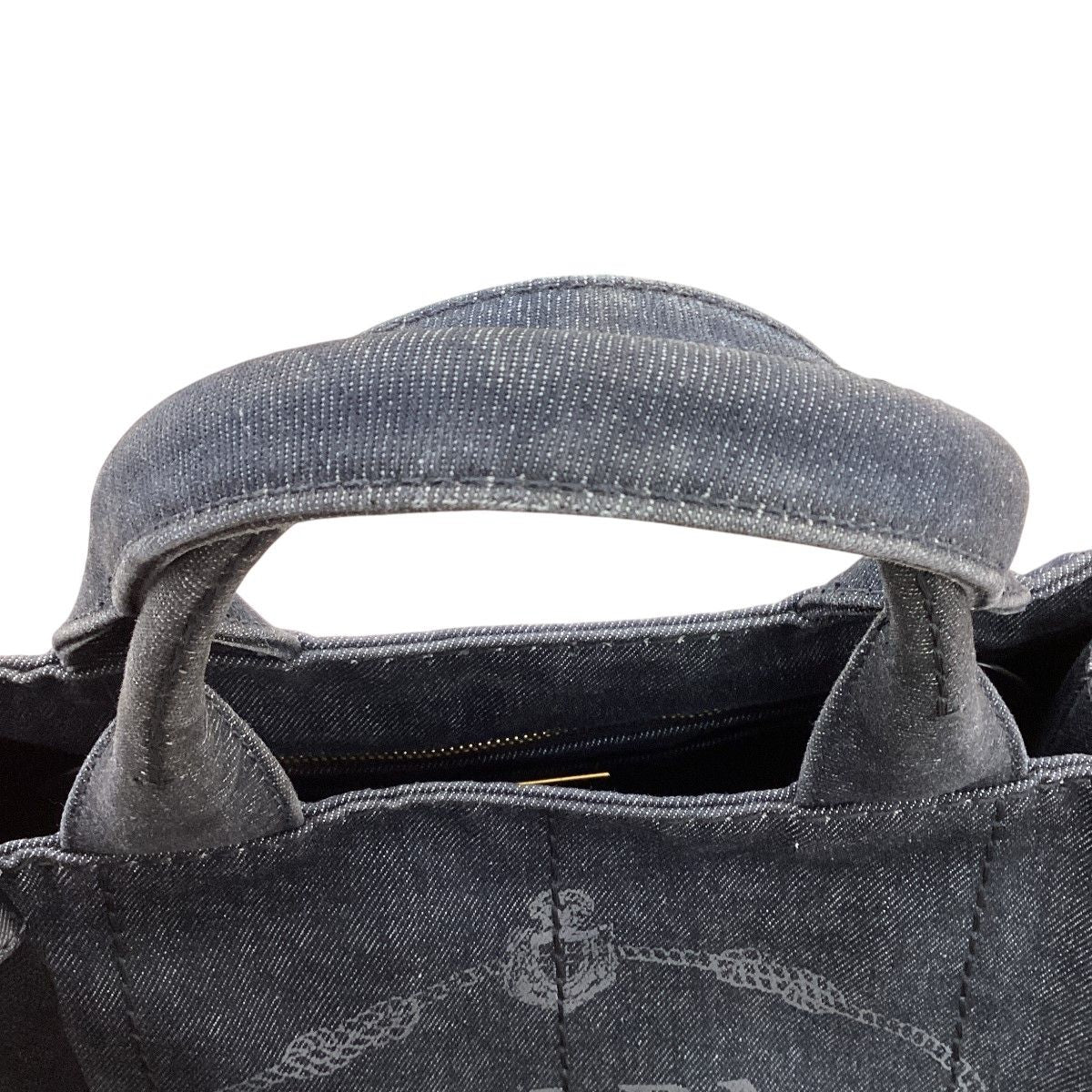 Prada Tote Bag Denim Canapa — view 5