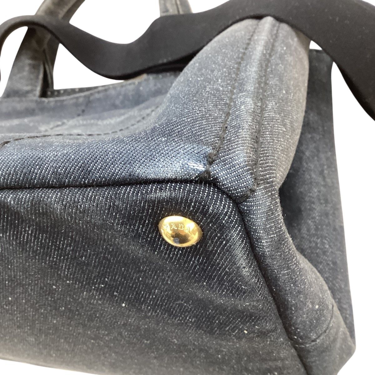 Prada Tote Bag Denim Canapa — view 6
