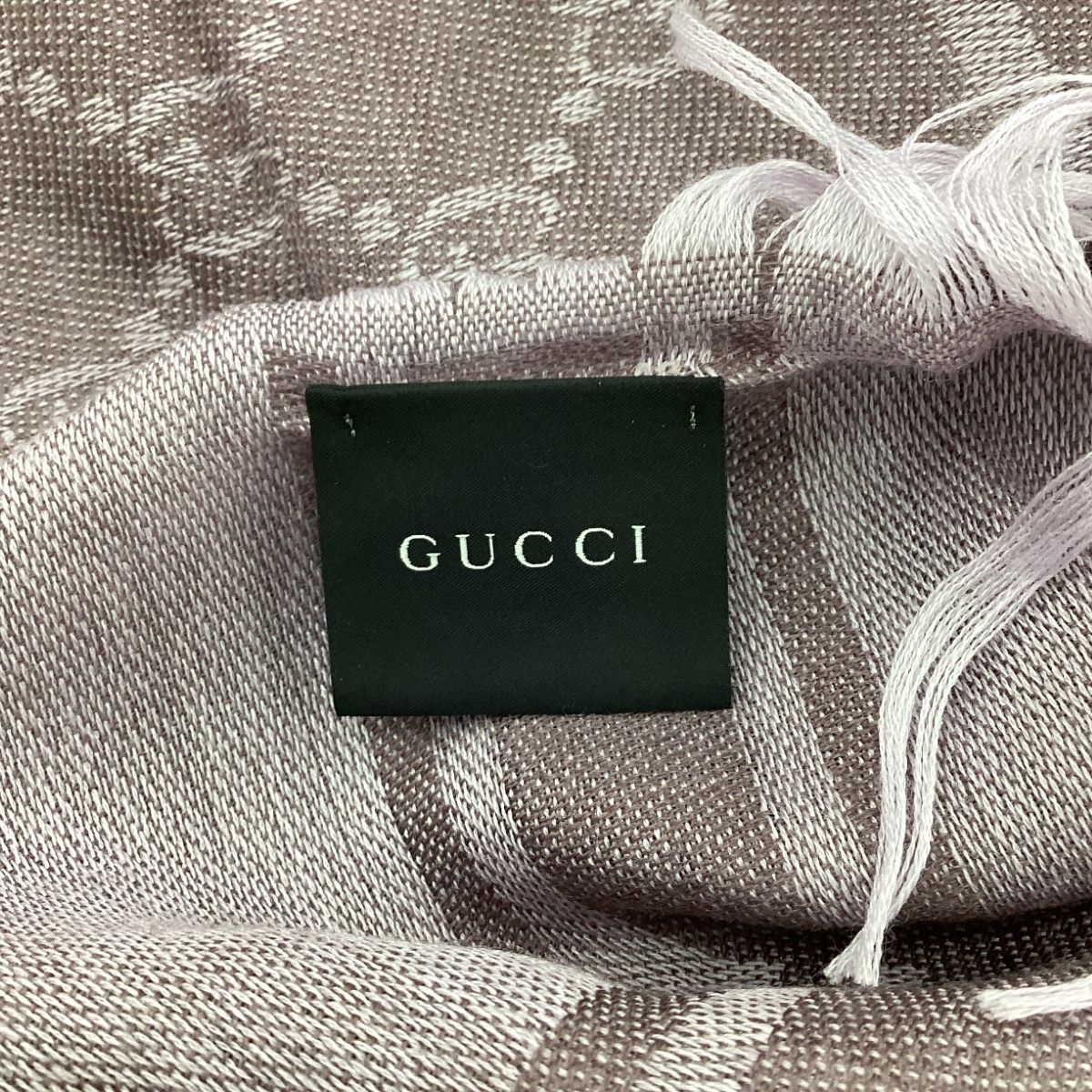 Gucci Shawl GG Pattern Purple Scarf — view 4
