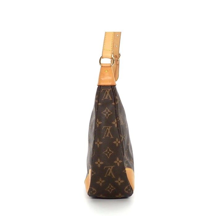 Louis Vuitton Shoulder Bag Boulogne Brown Monogram Canvas Vachetta Leather Gold — view 3