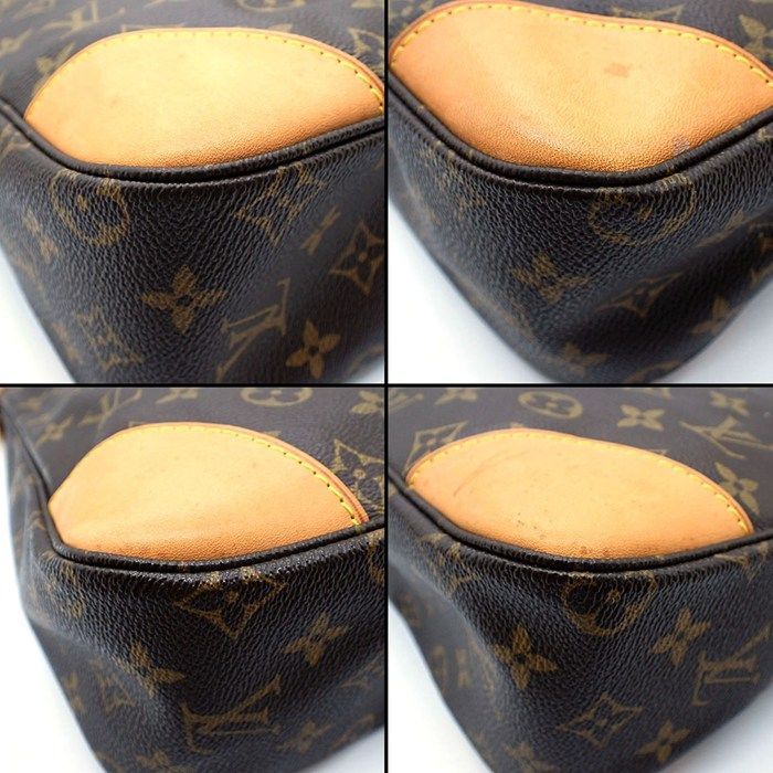 Louis Vuitton Shoulder Bag Boulogne Brown Monogram Canvas Vachetta Leather Gold — view 7
