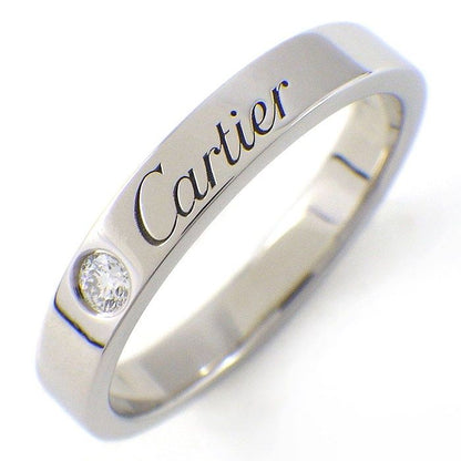Cartier Ring C de Cartier Wedding Band Engraved Logo Diamond