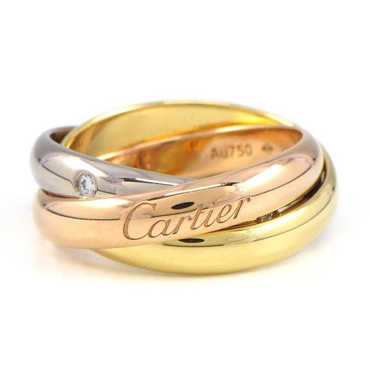 Cartier Ring Trinity Classic Model MM Three Color Diamond