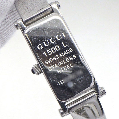 Gucci Watch Bracelet Horsebit Rectangular Sunray Gray Dial SS Quartz Analog — view 4