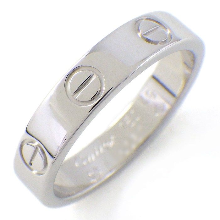 Cartier Ring Love Small Model SM Band 18k White Gold