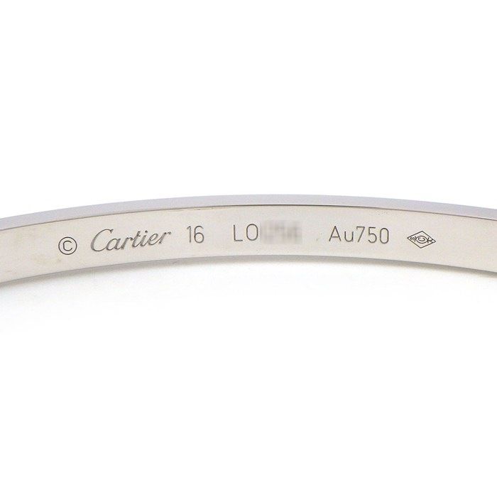 Cartier Bracelet Love Small Model SM 18k White Gold 16 — view 4