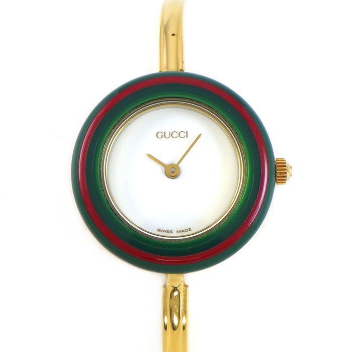 Gucci Watch Change Bezel 11/12.2 Multicolor All 12 Colors White Dial Quartz