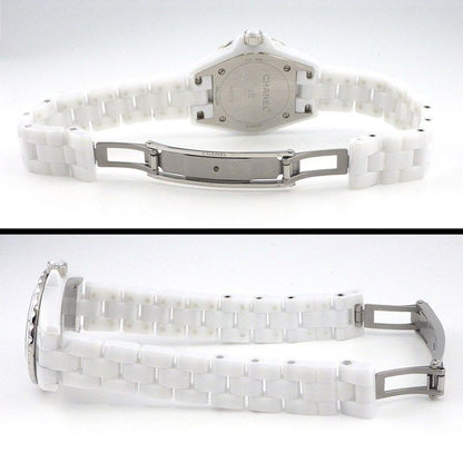 Chanel Watch Diamond Index White Shelldial SS Ceramic Quartz Analog — view 3