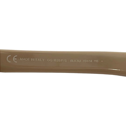 Gucci Sunglasses Dark Brown Gray Beige GG Pattern Studs Eyewear — view 5