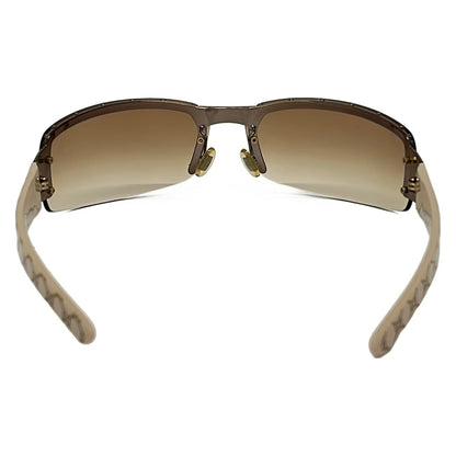 Gucci Sunglasses Dark Brown Gray Beige GG Pattern Studs Eyewear — view 3