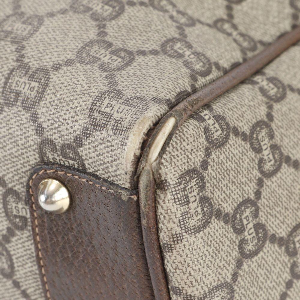 Gucci Vintage Sherry Line GG Plus Leather Tote Bag Mini Boston — view 8