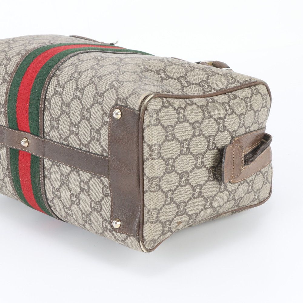 Gucci Vintage Sherry Line GG Plus Leather Tote Bag Mini Boston — view 4