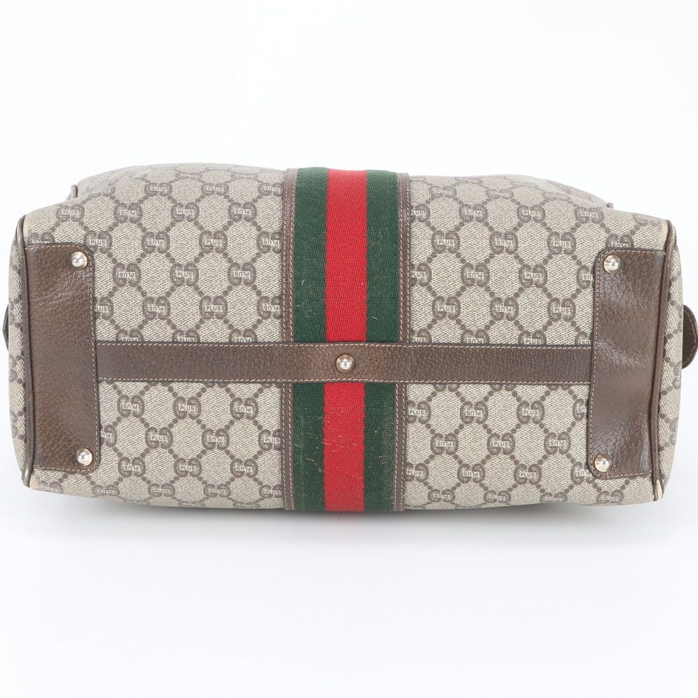 Gucci Vintage Sherry Line GG Plus Leather Tote Bag Mini Boston — view 6
