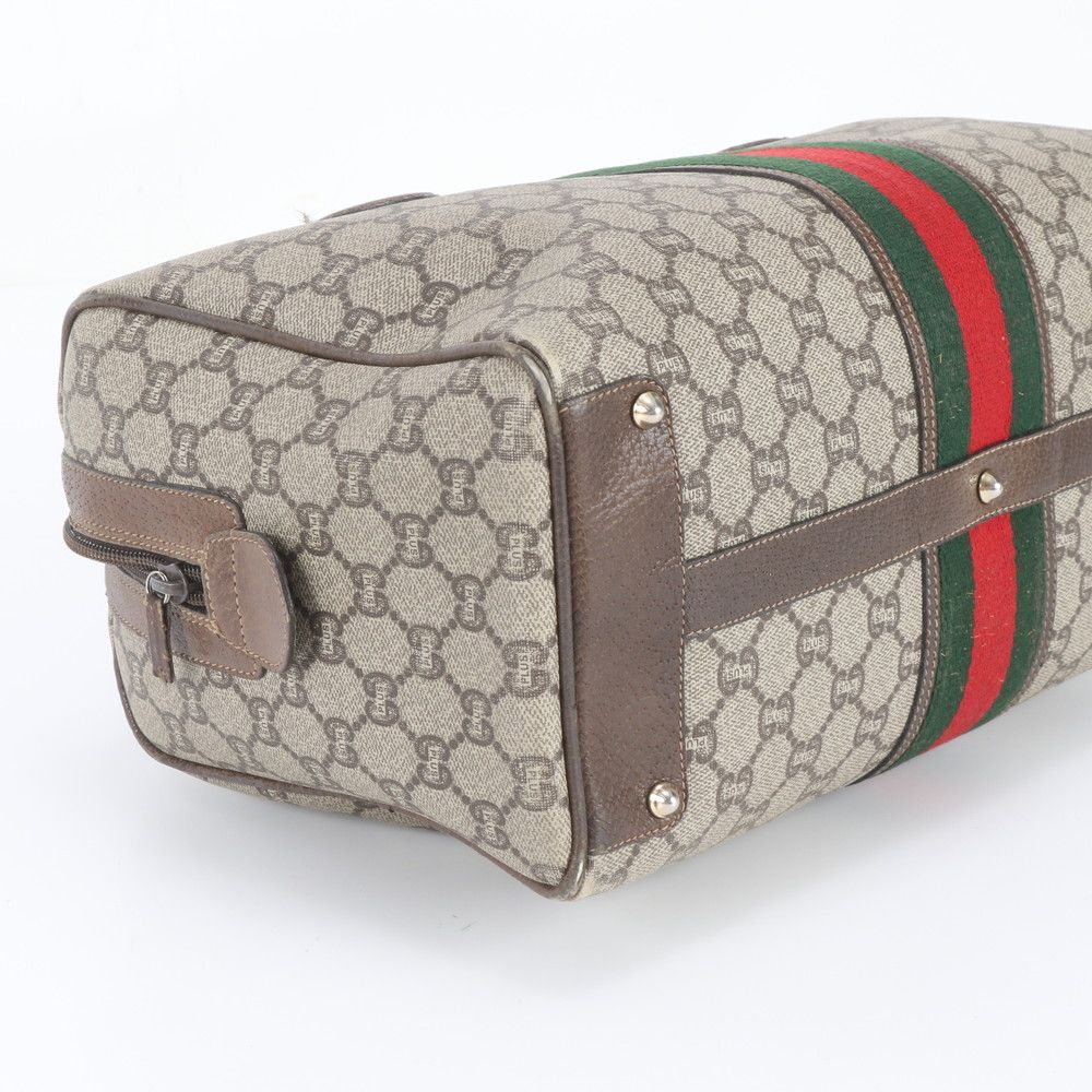 Gucci Vintage Sherry Line GG Plus Leather Tote Bag Mini Boston — view 5