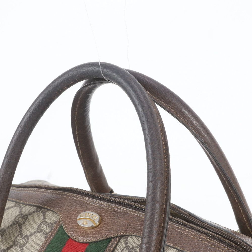 Gucci Vintage Sherry Line GG Plus Leather Tote Bag Mini Boston — view 2
