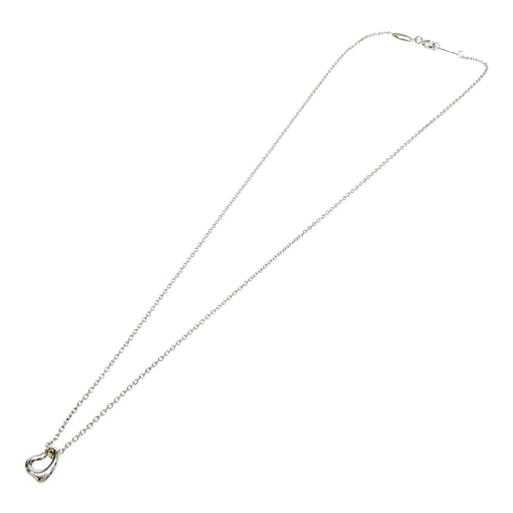Tiffany & Co Silver Elsa Peretti Open Heart Mini Necklace — view 4