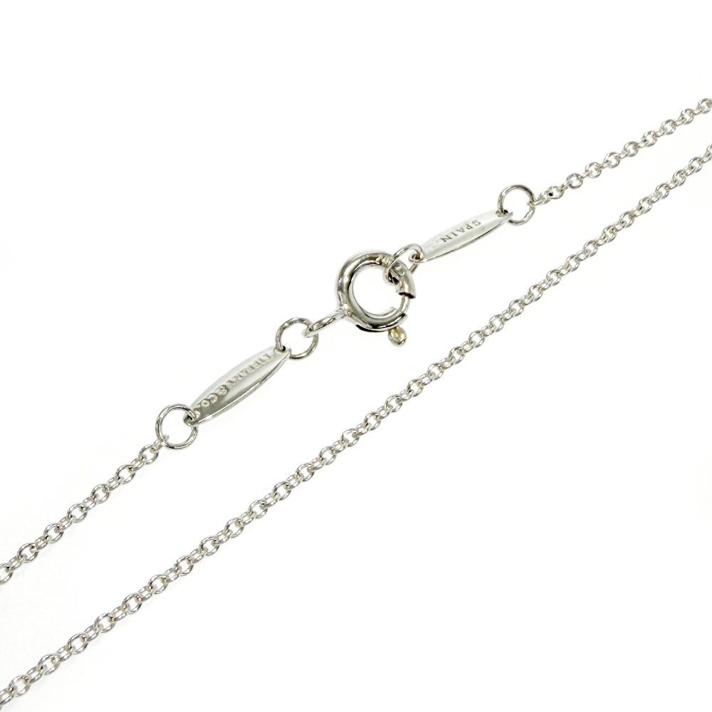 Tiffany & Co Silver Elsa Peretti Open Heart Mini Necklace — view 6