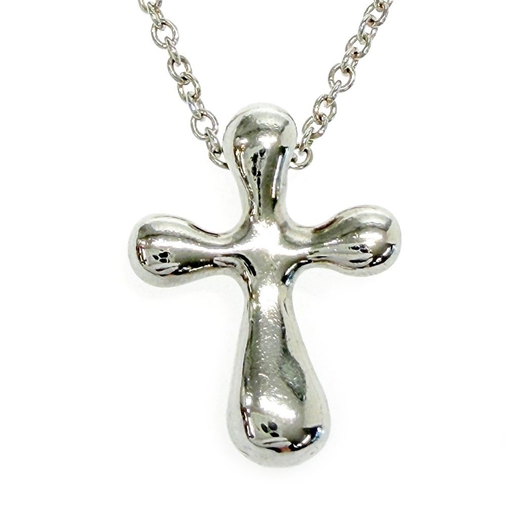 Tiffany & Co Silver Elsa Peretti Small Cross Necklace
