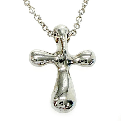 Tiffany & Co Silver Elsa Peretti Small Cross Necklace — view 3