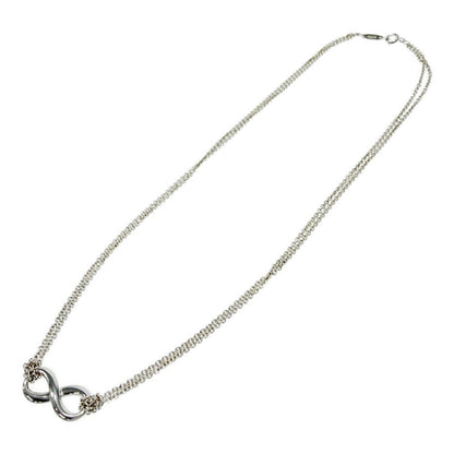 Tiffany & Co Silver Infinity Double Chain Necklace