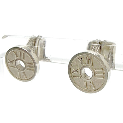 Tiffany & Co Silver Atlas Round Earrings — view 3