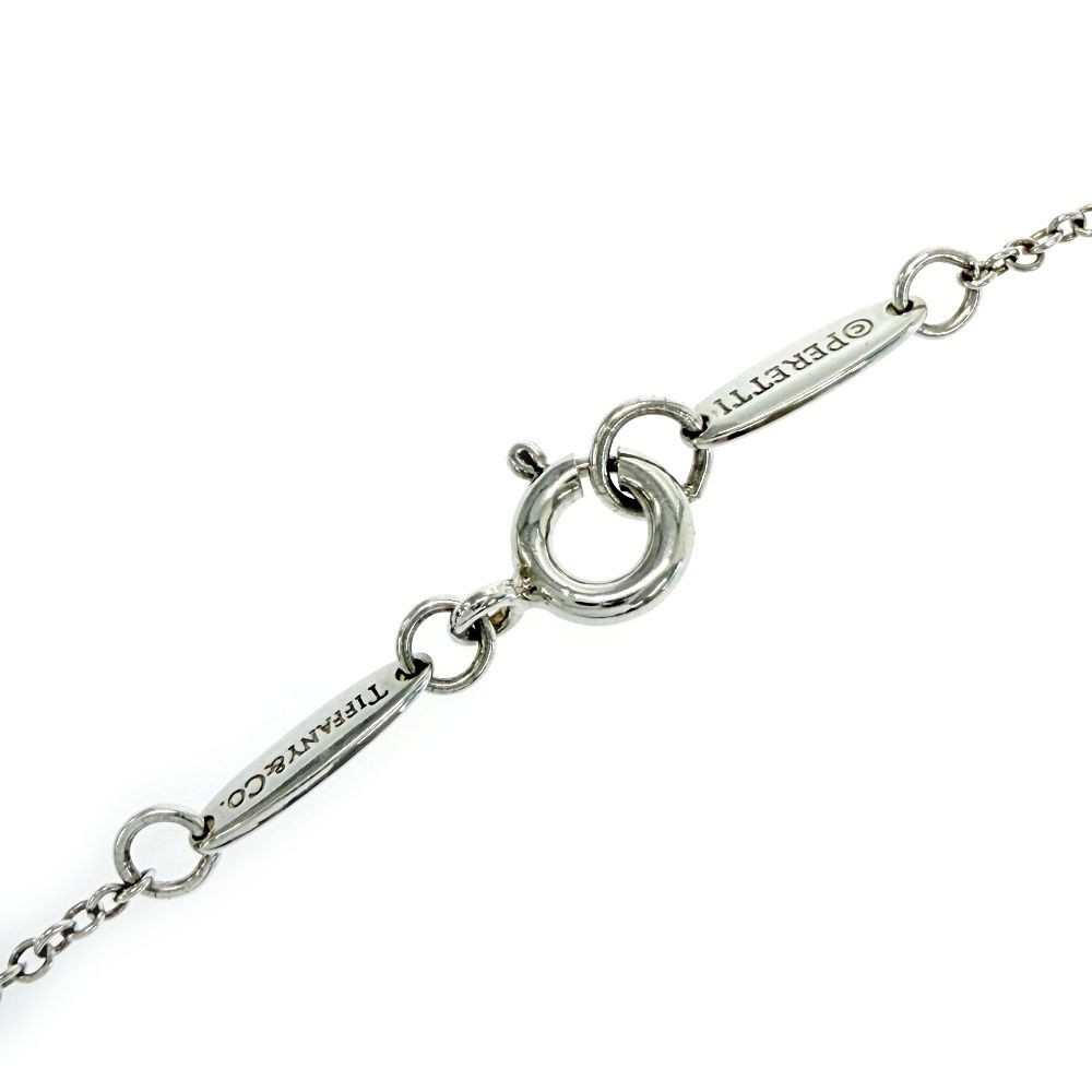 Tiffany & Co Silver Elsa Peretti Open Heart Necklace — view 5