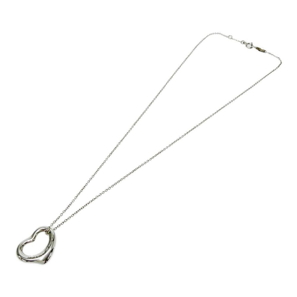 Tiffany & Co Silver Elsa Peretti Open Heart Necklace — view 4