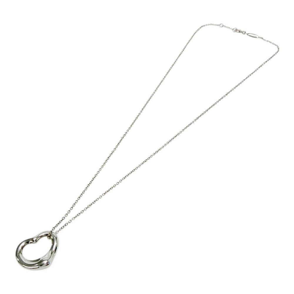 Tiffany & Co Silver Elsa Peretti Open Heart Necklace — view 3