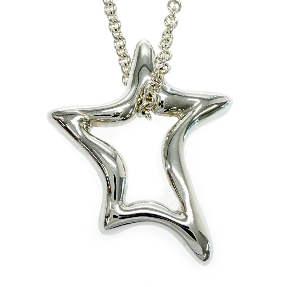 Tiffany & Co Silver Open Star Necklace