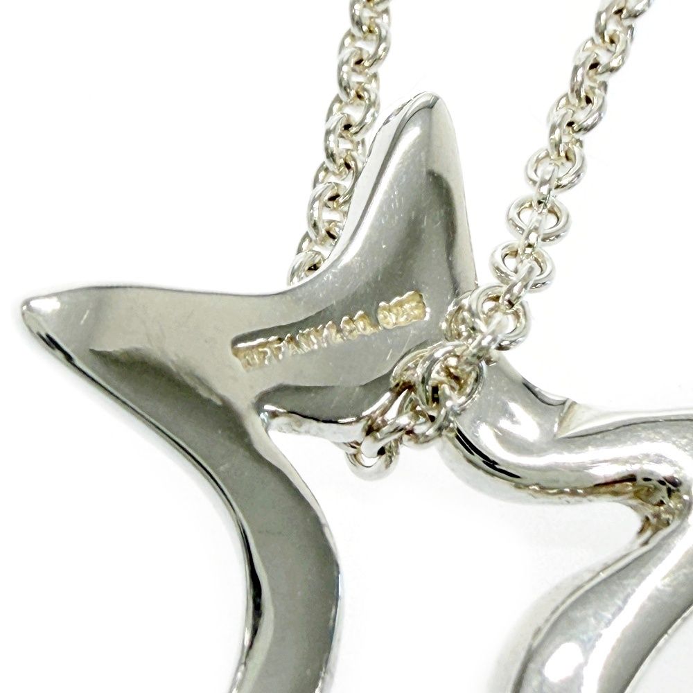 Tiffany & Co Silver Open Star Necklace — view 5